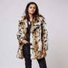 Faux Fur Oversized Animal Print Coat
