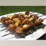 Grilled Shrimp Over Asparagus