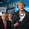 Prime Minister Theresa May with Foreign Secretary Boris Johnson at a campaign rally in Slough