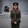 Capt. Ri Ok Gyong, 24, poses for a portrait at the Fatherland Liberation Museum in Pyongyang, North Korea, April 9, 2017