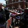 Members of white nationalists clash a group of counter-protesters in Charlottesville, Virginia, U.S., August 12