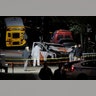 Police investigate a pickup truck that was used in an attack in New York City, November 1