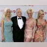 Holly Madison, Hugh Hefner, Bridget Marquardt, and Kendra Wilkinson
