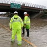 Highway Workers Assess Damage