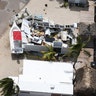 Mobile homes damaged in the wake of Hurricane Irma are shown, Monday
