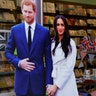 Items themed on the forthcoming royal wedding between Prince Harry and Meghan Markle in Windsor, Britain, May 8, 2018