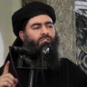 Islamic State leader, Abu Bakr al-Baghdadi, delivering a sermon at the al-Nuri mosque in Mosul, Iraq, July 5, 2014