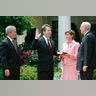 Brett Kavanaugh is sworn in as a Judge for the U.S. Court of Appeals for the District of Columbia by Justice Anthony M. Kennedy, June 1, 2006