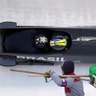 Driver Edson Bindilatti and Edson Ricardo Martins of Brazil during the two-man bobsled training at the 2018 Winter Olympics
