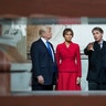 President Trump, first lady Melania Trump, French President Emmanuel Macron, and his wife Brigitte Macron tour Napoleon  Bonaparte's tomb