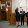 Judge Brett Kavanaugh swears in Judge Britt Grant, to take a seat on the US Court of Appeals for the Eleventh Circuit, August 7, 2018