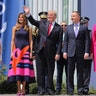 President Donald Trump, First Lady Melania Trump, Polish President Andrzej Duda and First Lady Agata Kornhauser-Duda in Warsaw