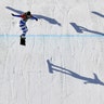 Michela Moioli of Italy, winning the gold medal in women's snowboard cross at the 2018 Winter Olympics in Pyeongchang