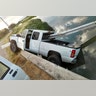 A stolen pickup truck was found impaled on about 30 feet of guard rail over a canal near Aberdeen in eastern Idaho, June 4