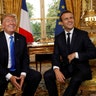 French President Emmanuel Macron and President Donald Trump meet at the Elysee Palace in Paris, France, July 13