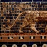 A panel showing a lion symbolizing the goddess of love from the Ishtar gate in Babylon