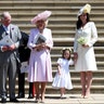 Doria Ragland, Prince Charles, Camilla, the Duchess of Cornwall, Catherine, Duchess of Cambridge and Princess Charlotte depart