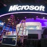 Behind the scenes at Microsoft's booth