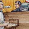 Courtroom sketch of ‘El Chapo’ lieutenants Pedro (left) and Margarito Flores