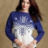 Tommy Hilfiger Sweater, Long-Sleeve Boat-Neck Snowflake