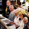 Prince William, Prince Charles, Camilla Duchess of Cornwall, Kate Duchess of Cambridge and Prince Andrew at the wedding ceremony