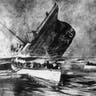 14th April 1912: Survivors watch from the lifeboats as the ill-fated White Star liner, the 'Titanic', plunges beneath the waves. Original Publication: Illustrated London News - pub. 1912 Original Publication: From a special supplement of 'Graphic'. (Photo by Hulton Archive/Getty Images)