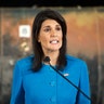 U.S. Ambassador to the U.N. Nikki Haley speaks during a press briefing at Joint Base Anacostia-Bolling, Dec. 14, in Washington