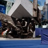 President Donald Trump delivers a speech in front of the Warsaw Uprising Monument in Krasinski Square, Thursday, July 6, in Warsaw