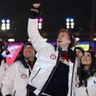 Athletes from U.S. attend the closing ceremony for the Pyeongchang 2018 Winter Olympics