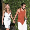 Wednesday, August 22, 2018 - Heidi Klum is striking in her white gown, holding hands with beau Tom Kaulitz as they attend Simon Cowell's America's Got Talent after party at AGO restaurant in West Hollywood. 