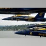 Blue Angels fly in the delta formation