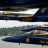 Blue Angels fly in the delta formation