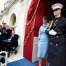 Melania Trump arrives for the inauguration ceremonies swearing in Donald Trump as the 45th president of the United States at the U.S. Capitol in Washington.