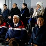 Vice President Mike Pence sits in front of Kim Yo Jong from North Korea during the opening ceremony for the Pyeongchang Winter Olympics