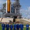 Endeavour Crew and Shuttle