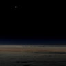 The solar eclipse as seen from an Alaska Airlines commercial jet at 40,000 feet above the Pacific Ocean off the coast of Depoe Bay, Oregon
