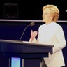 Democratic presidential nominee Hillary Clinton speaks at the final debate