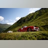 A classic Mercedes on the road to Soelkpass, Austria