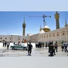 Police officers at the shrine of late Iranian revolutionary founder Ayatollah Khomeini, after an assault by several attackers