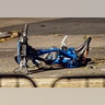 A mangled bicycle lies on the ground at the crime scene where a motorist drove onto a path killing eight people in New York City, October 31