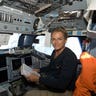 Astronaut Julie Payette in Pilot Seat