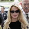 Lindsay Arrives to Court