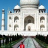 Princess Diana sits in front of the Taj Mahal in the Indian city of Agra, February 11, 1992