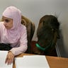 Mona Ramouni with her guide horse