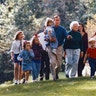 Mrs Bush with some of their grandchildren at Camp David