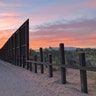 Sunrise at the Santa Teresa, New Mexico border