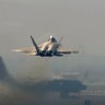 F-22 takes off