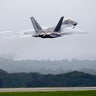 F-22 takes off at Kadena U.S. Air Force Base