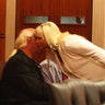 Linda and Terry Bollea greet each other at their divorce hearing.