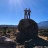 Jake Rath, left, and Marine veteran Cpl. Kionte Story on their hike up Mount Kilimanjaro.